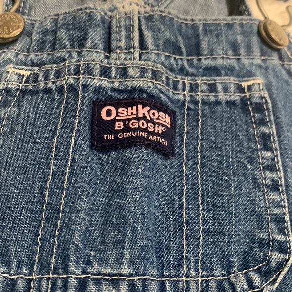 OshKosh Denim Overalls for little girls size 3T blue color - Picture 4 of 16
